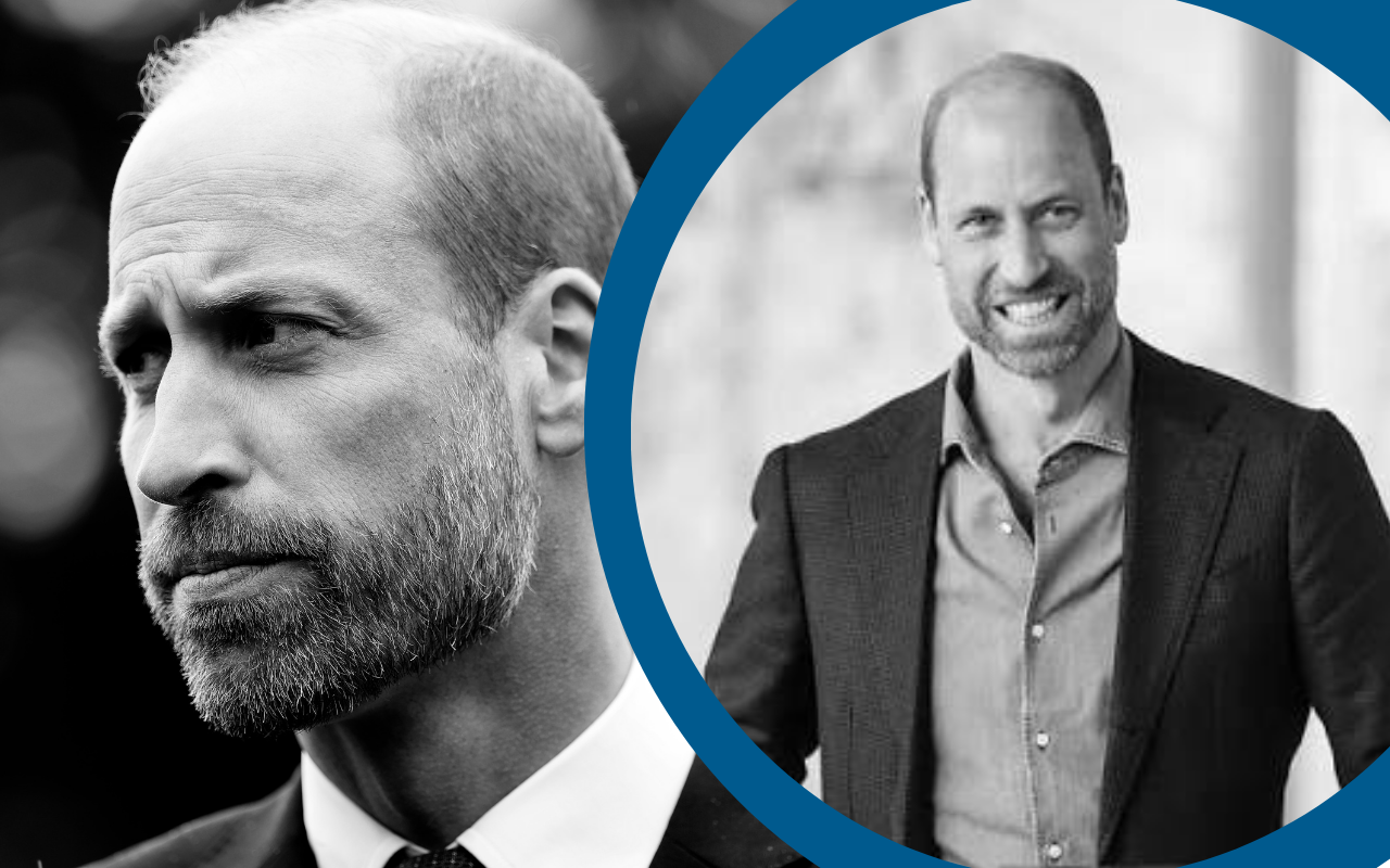 prince william black and white photo
