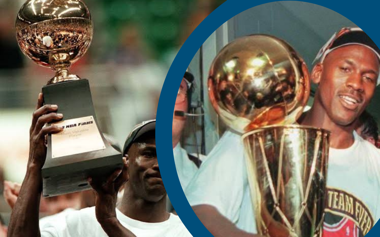 michael jordan trophy photo